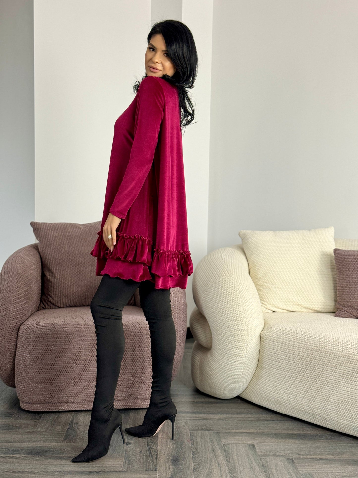 Rochie Alima - Bordo