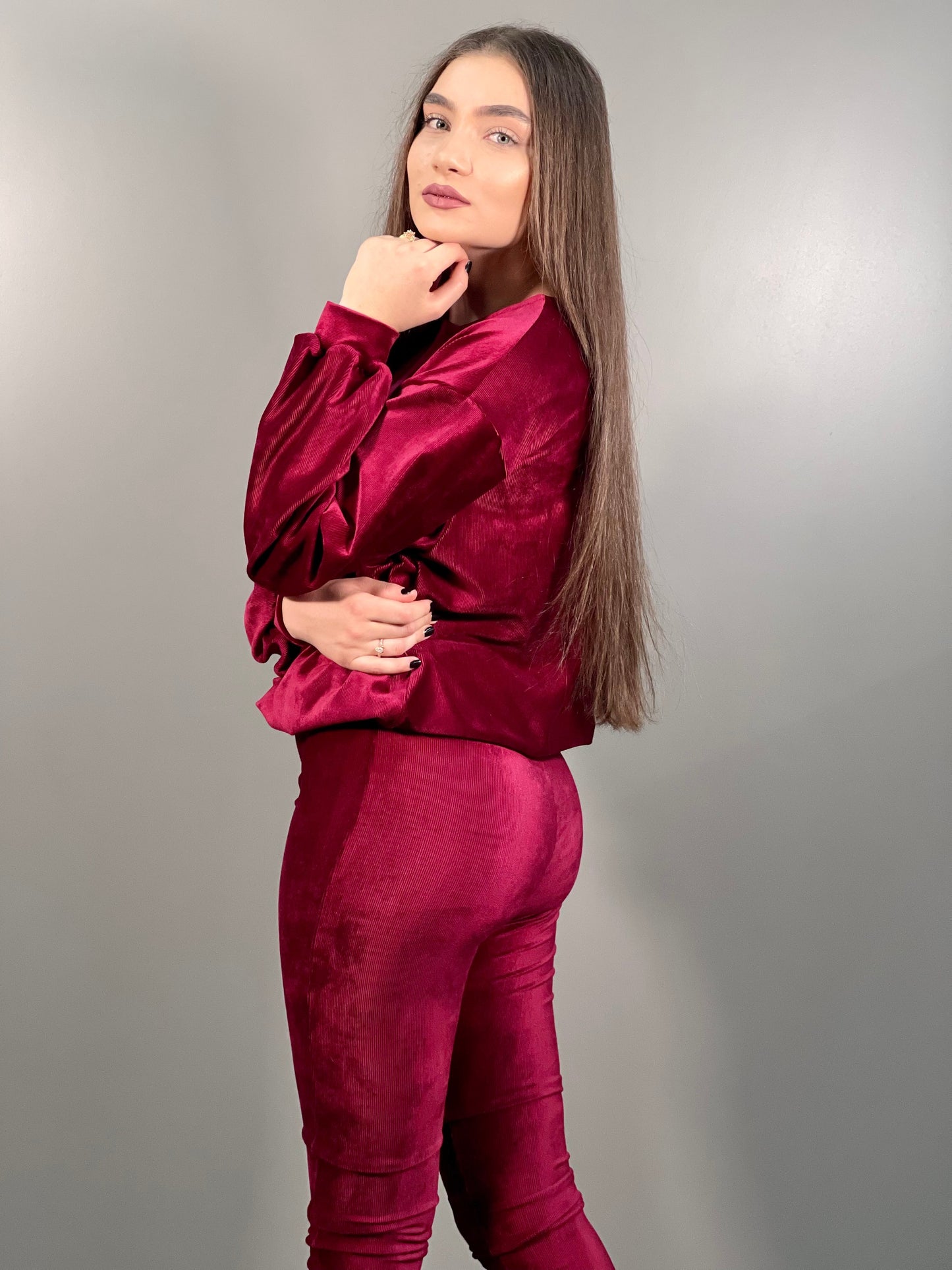 Costum LAVINIA - Rosu Trandafir