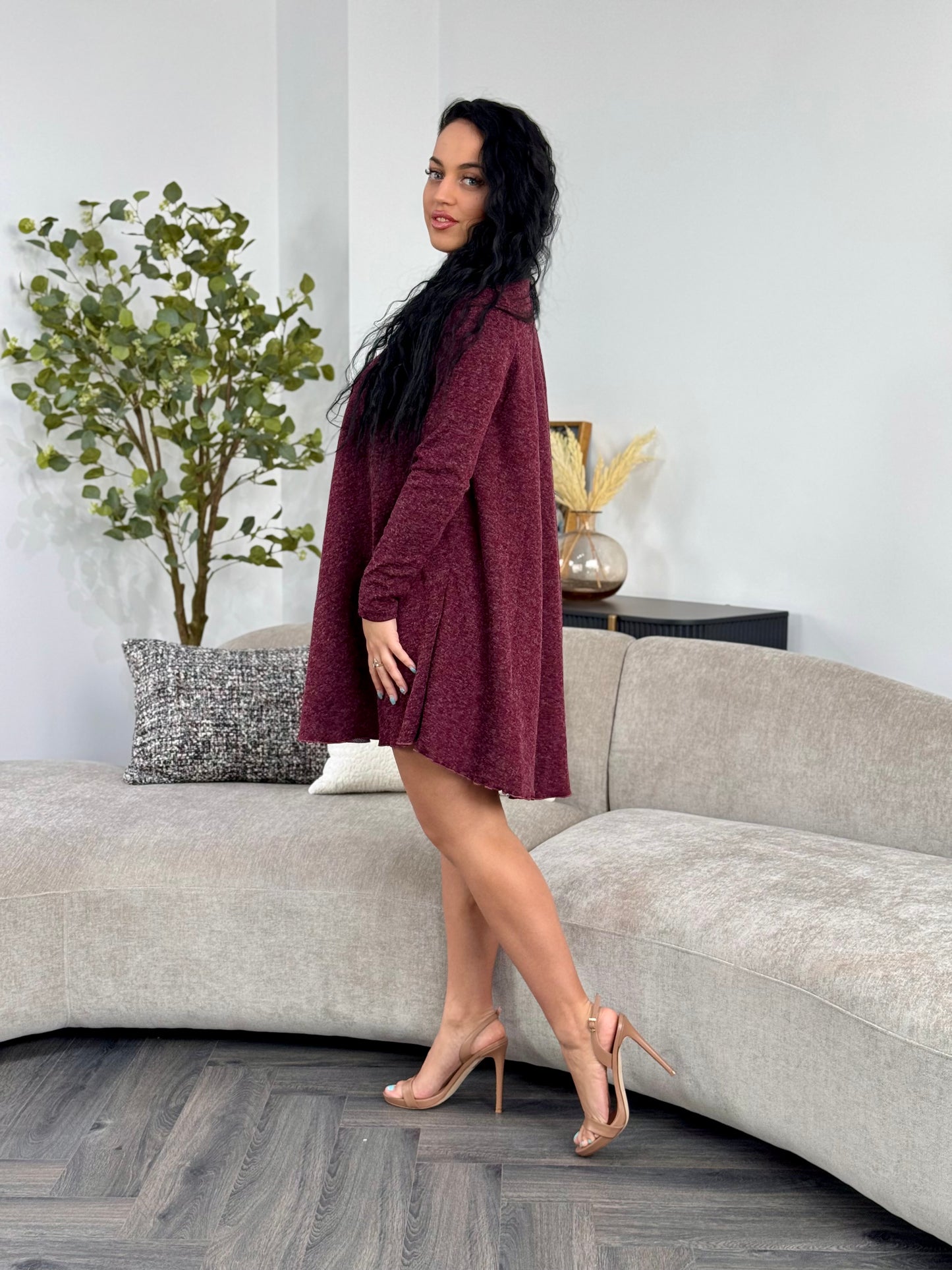 Rochie Karra - Bordo