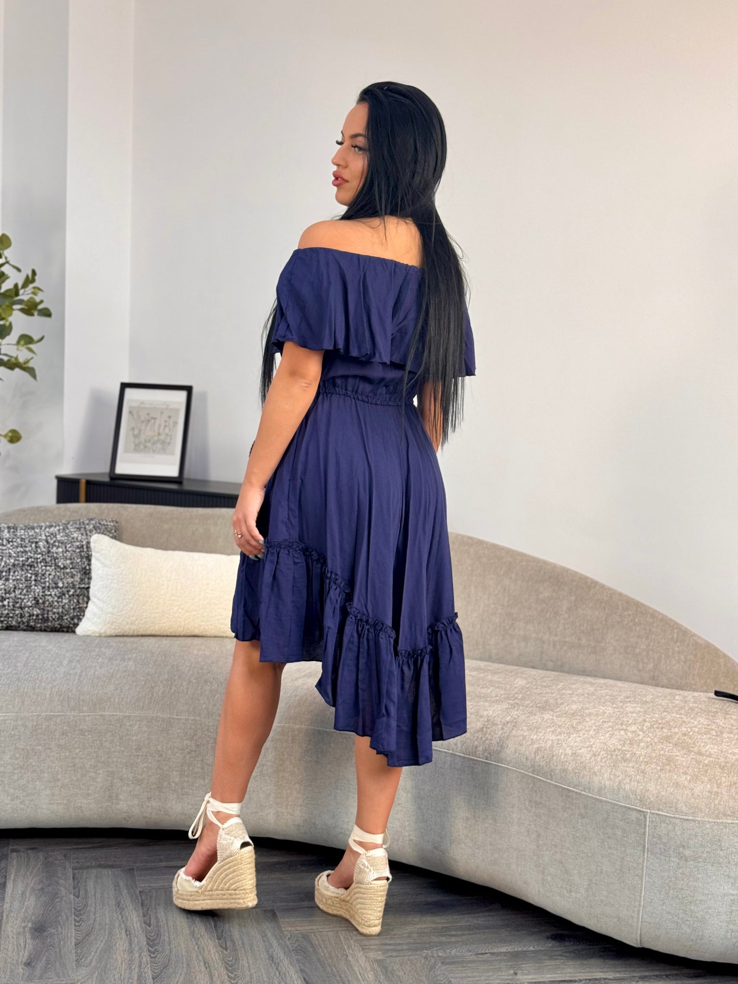 Rochie BELLA PRINT - Bleumarin