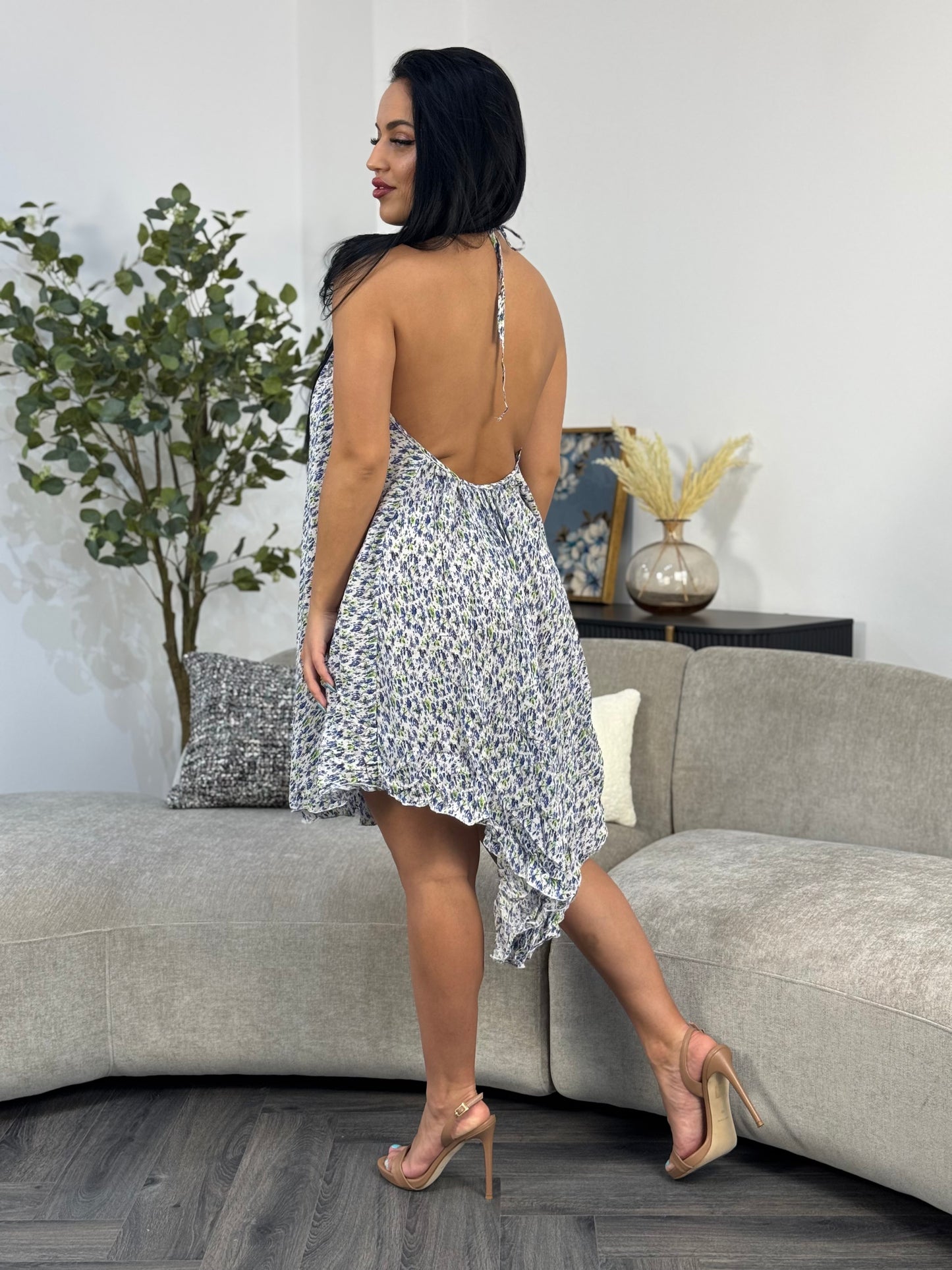 Rochie Marinna - Blue Flowers