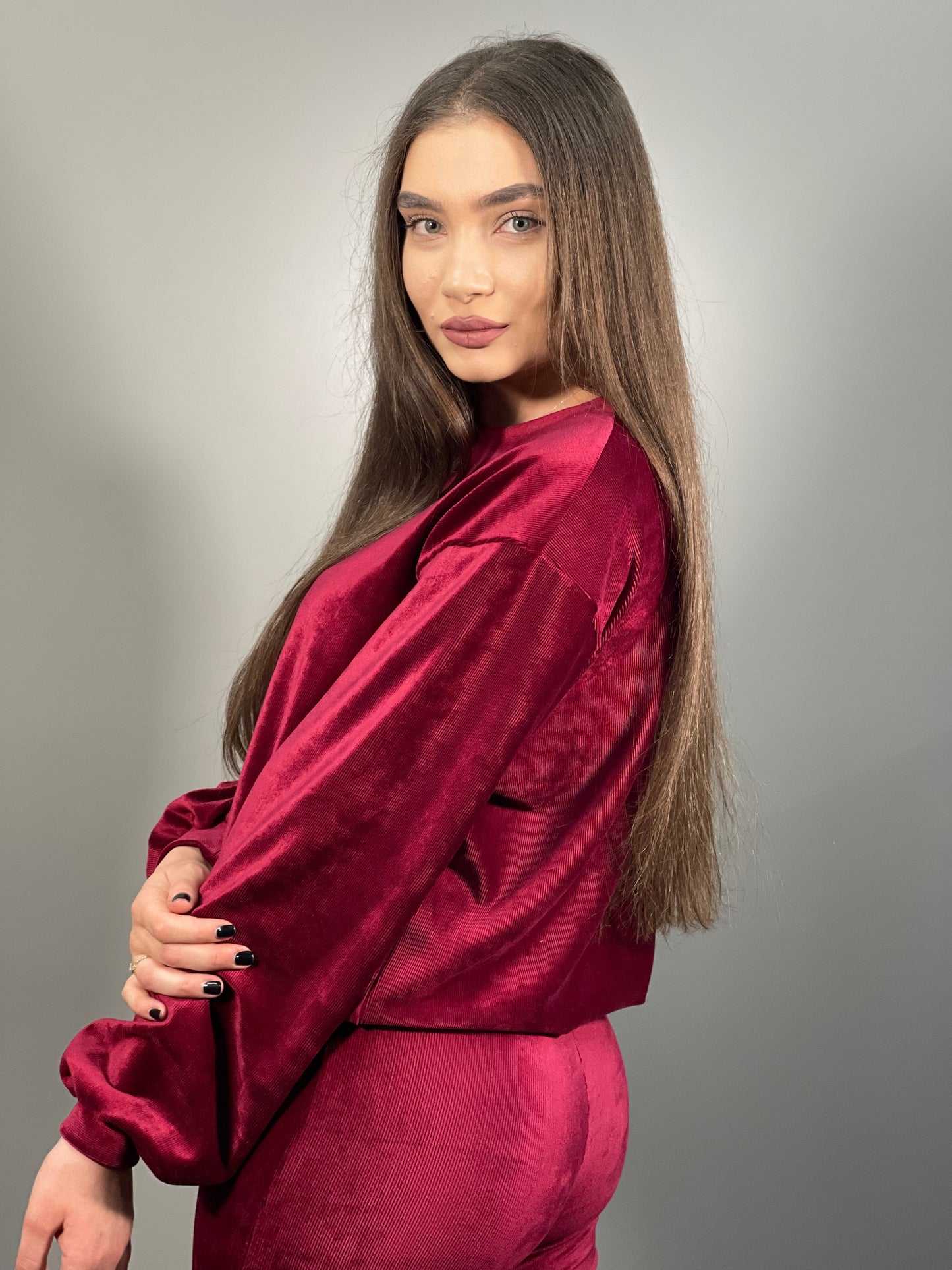 Costum LAVINIA - Rosu Trandafir