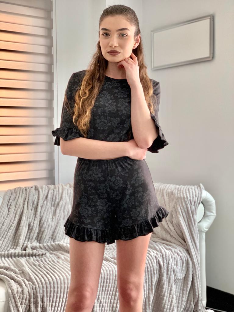 Pijama GABBY - FLOWER BLACK