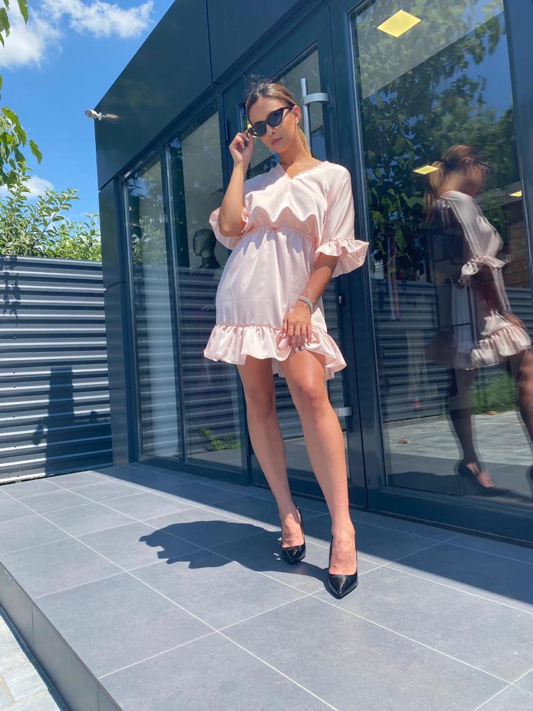 Rochie ARIANA SILKY - ROZ PAL