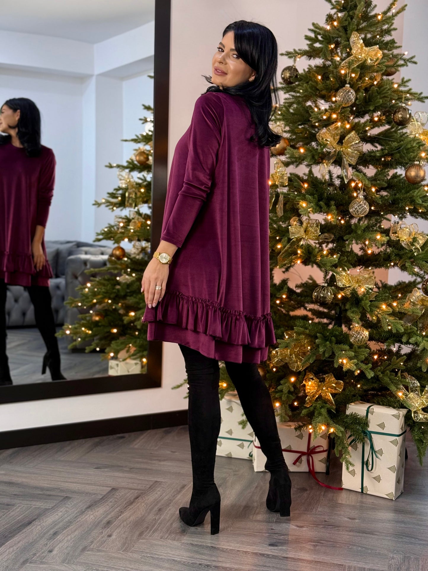 Rochie Alima - Burgundy