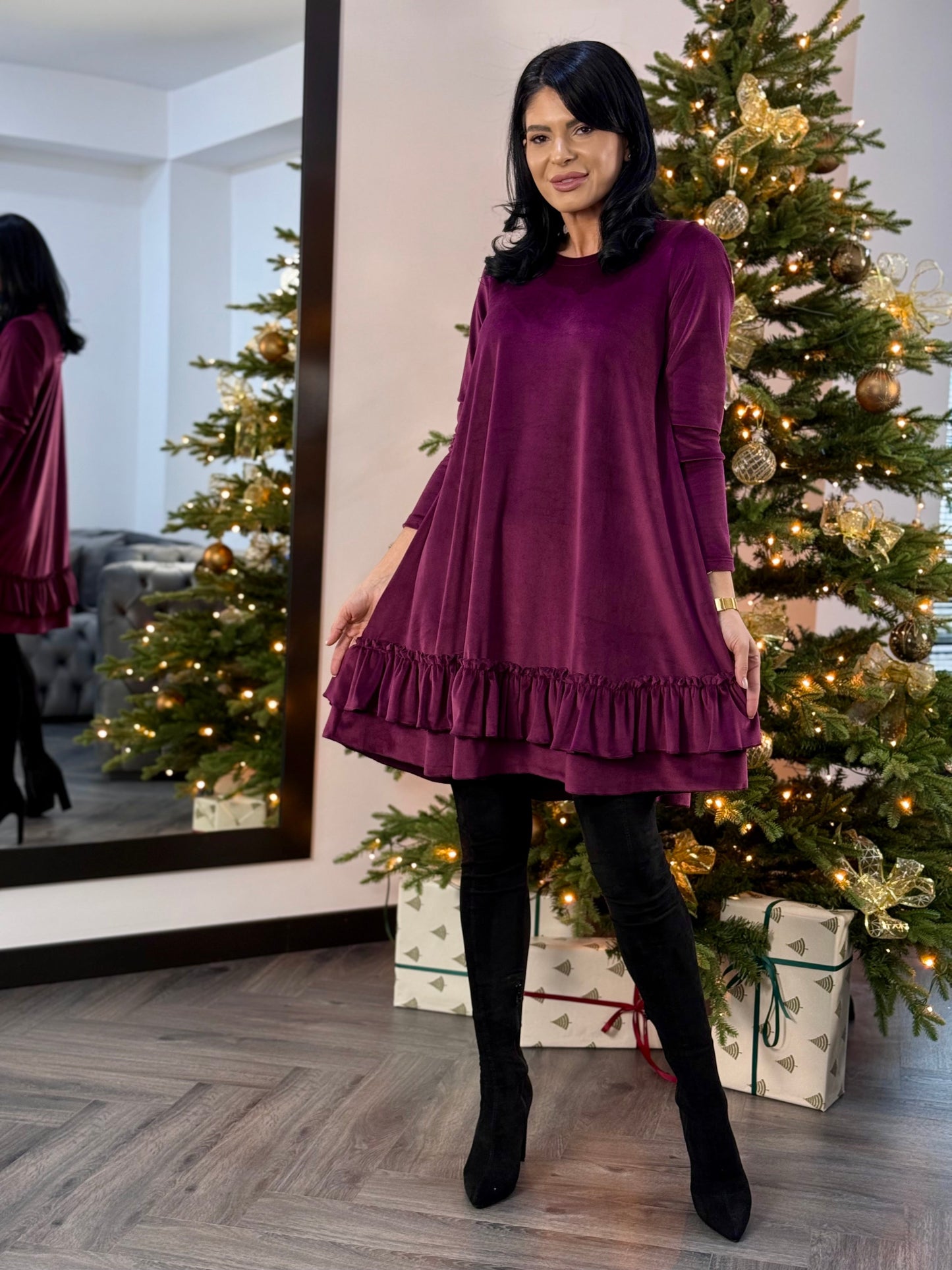 Rochie Alima - Burgundy