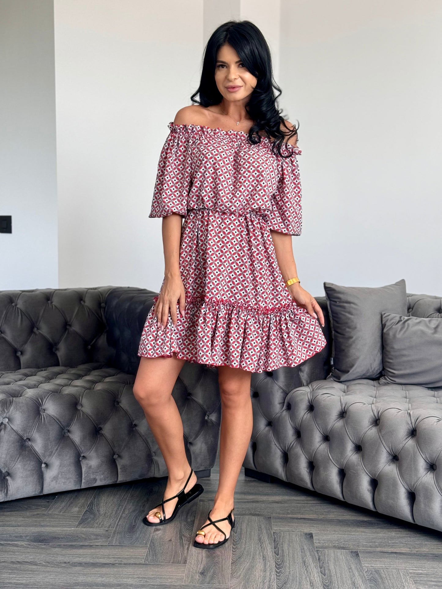 Rochie Anemona - Red Print