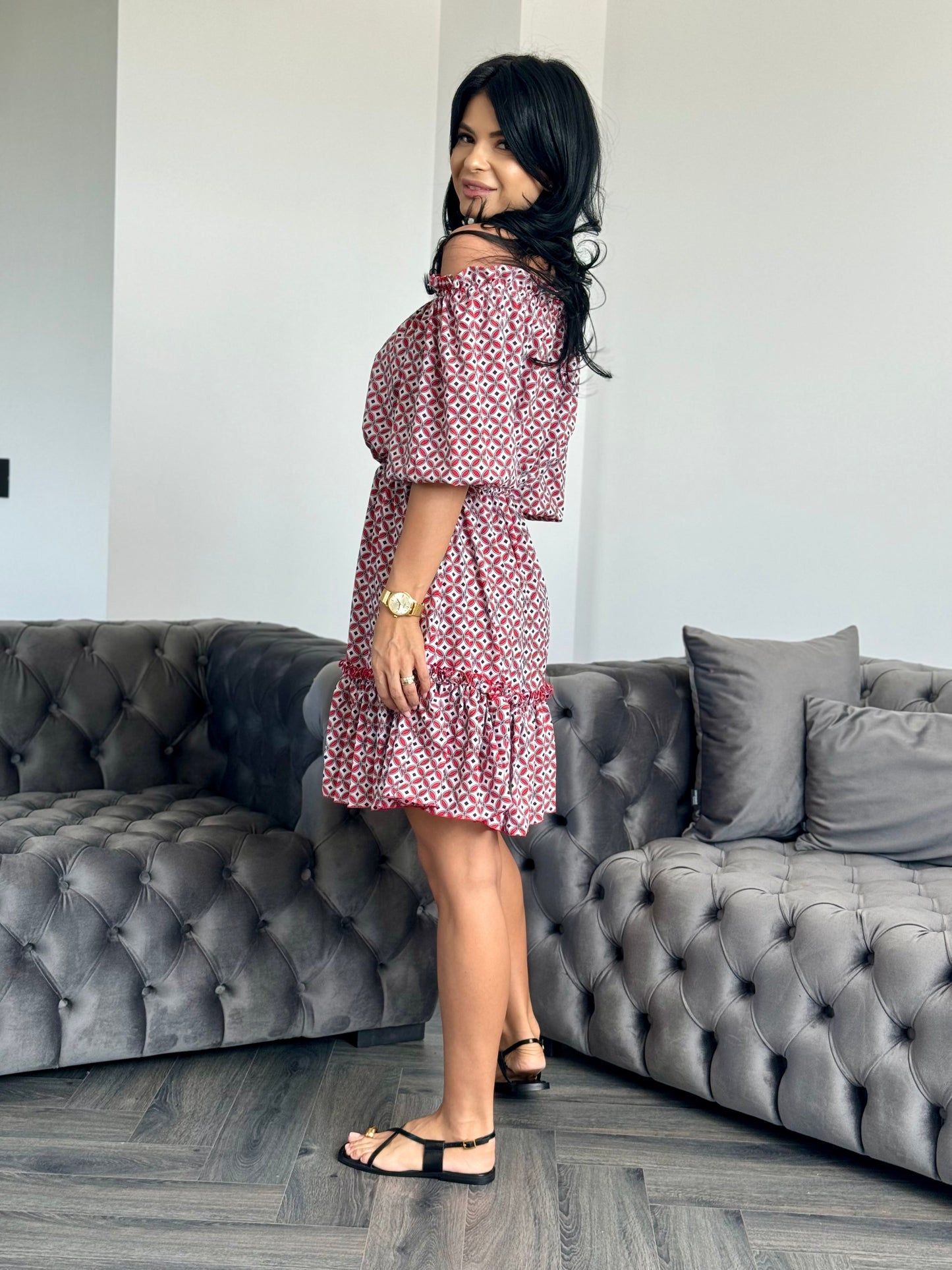 Rochie Anemona - Red Print