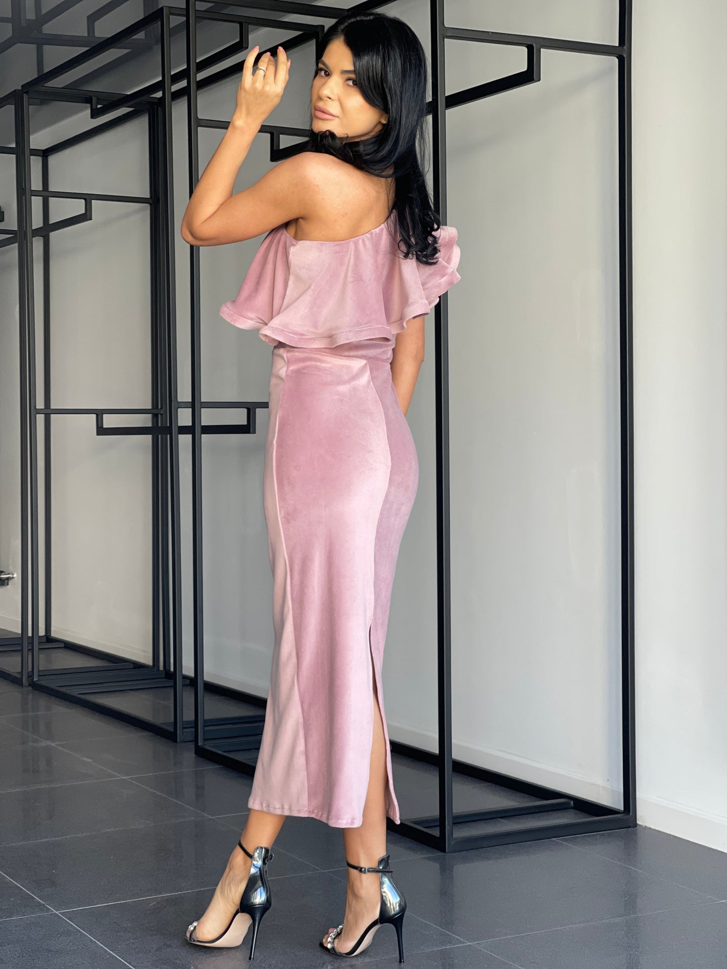Rochie Glamour - Roz Pudra