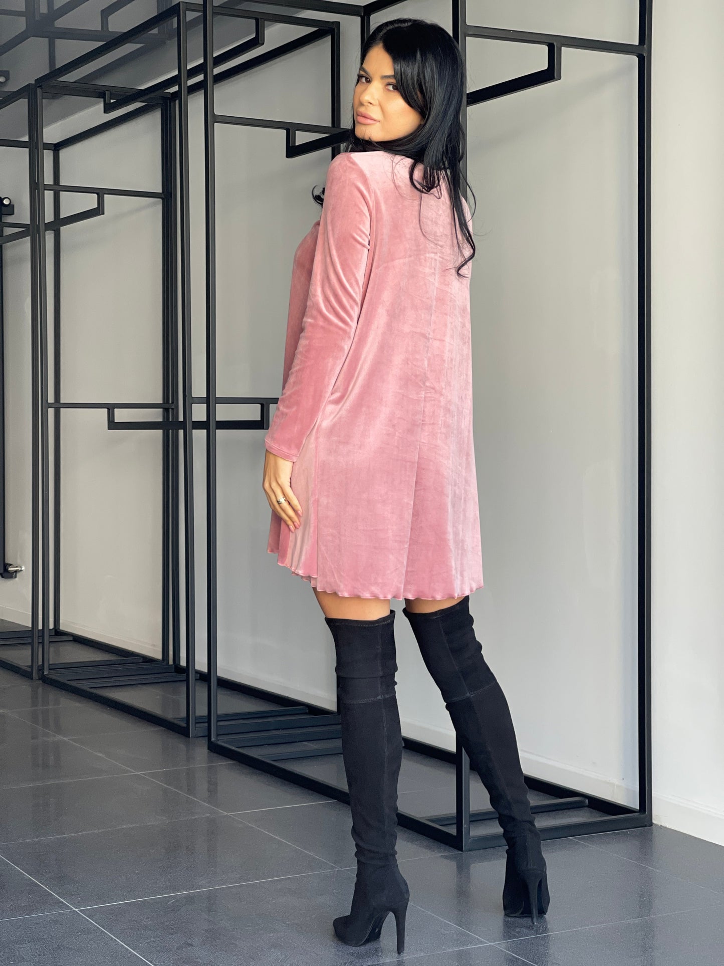 Rochie Renata - Roz pudră