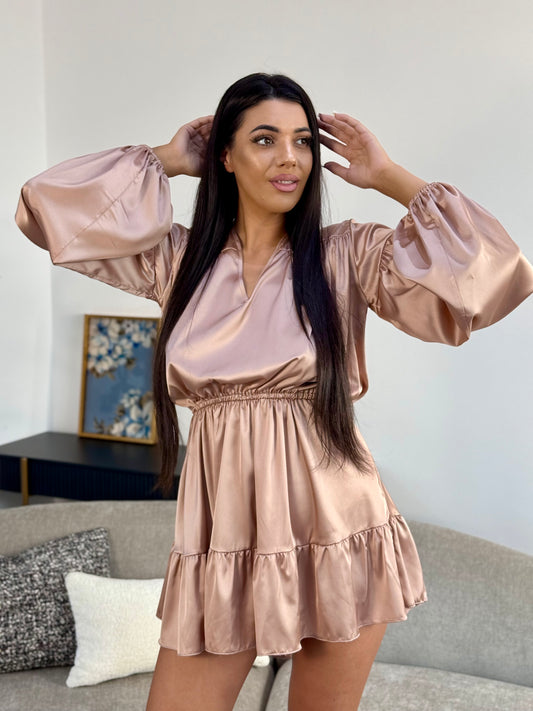 Rochie JAMELIA SATIN - Bronze