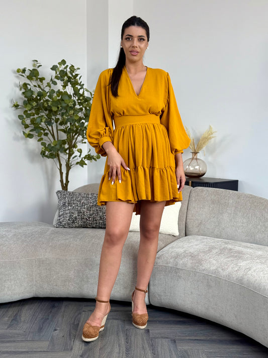 Rochie Christine - Galben mustar