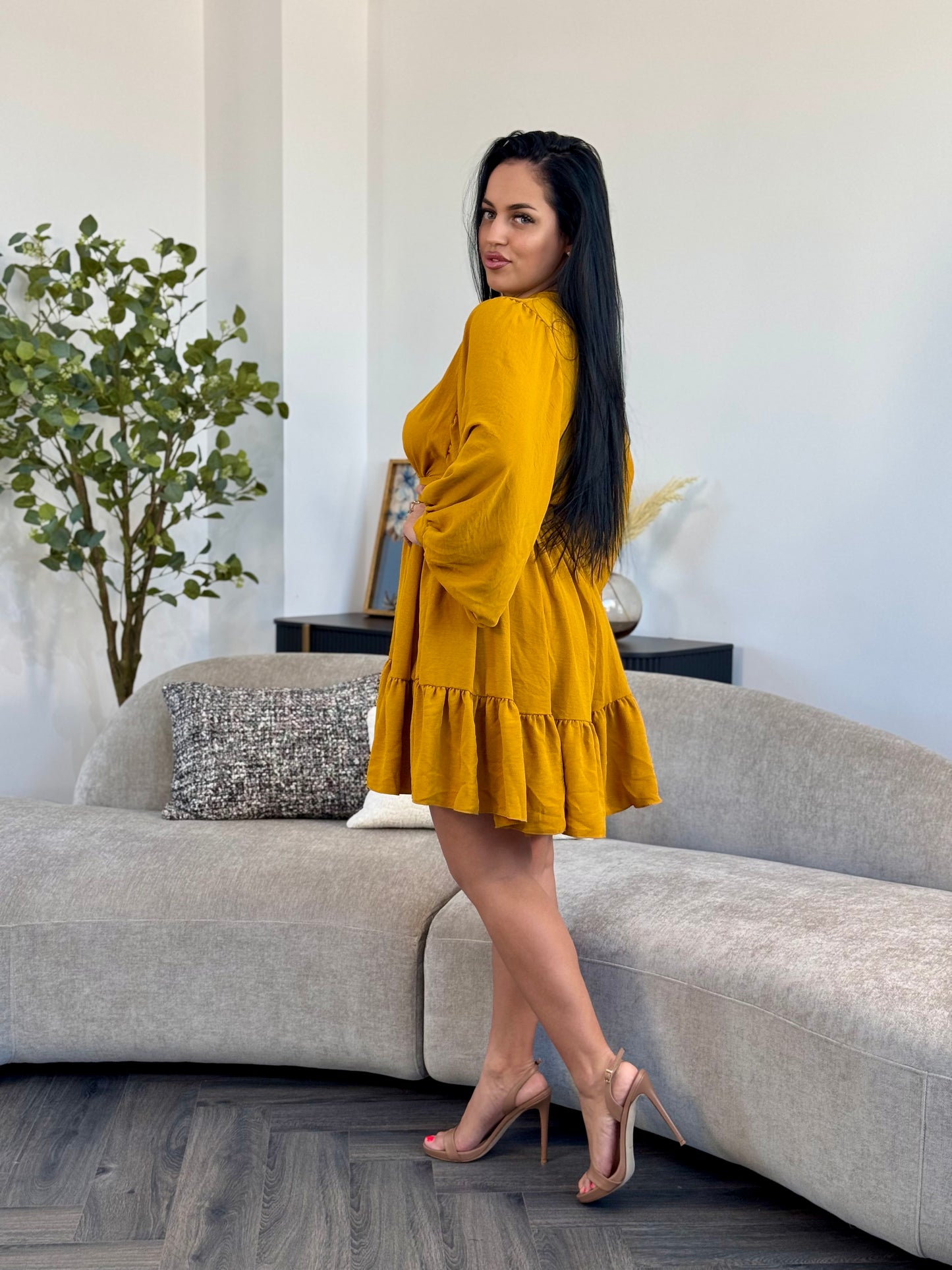 Rochie Christine - Galben mustar