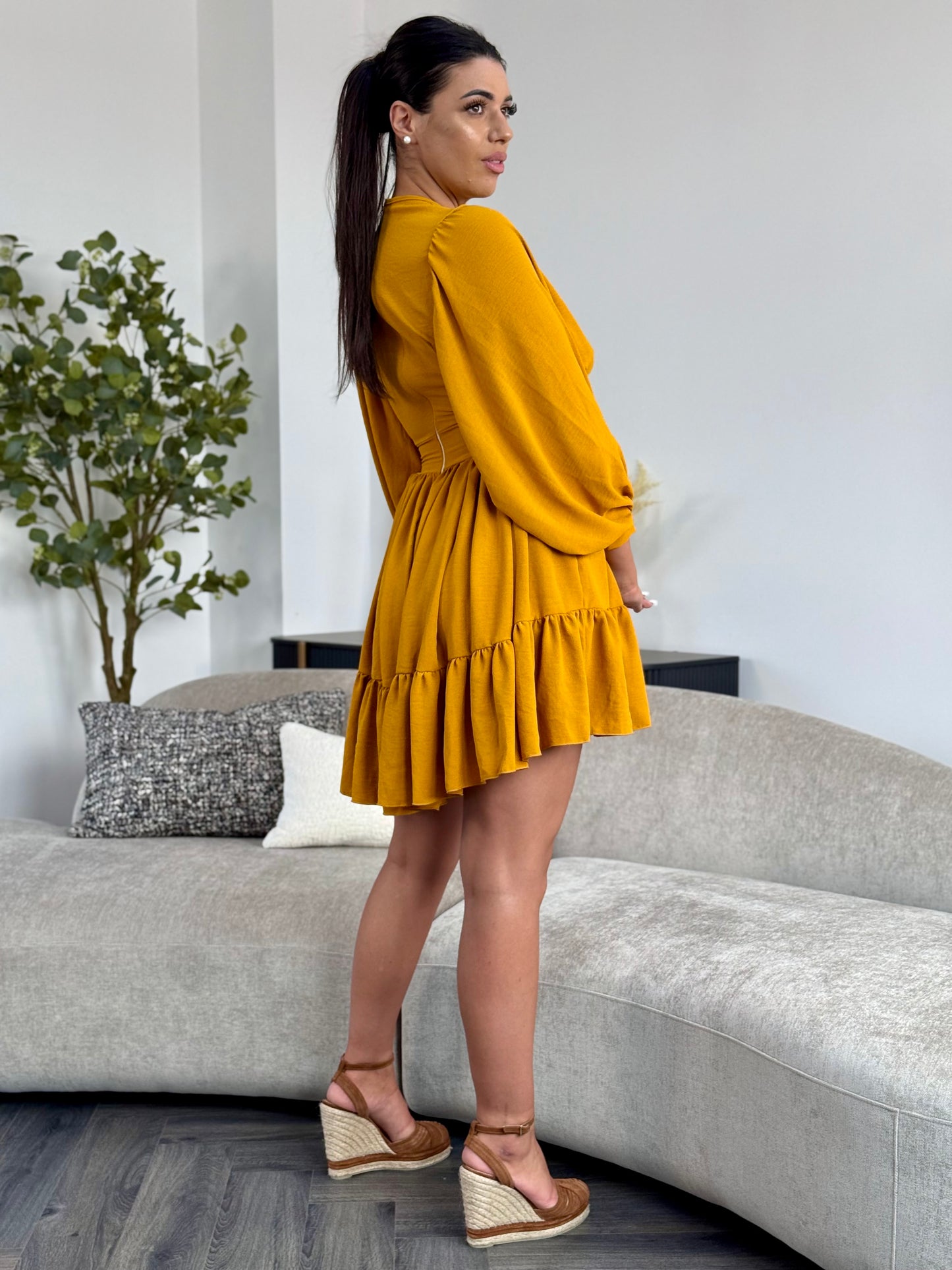 Rochie Christine - Galben mustar