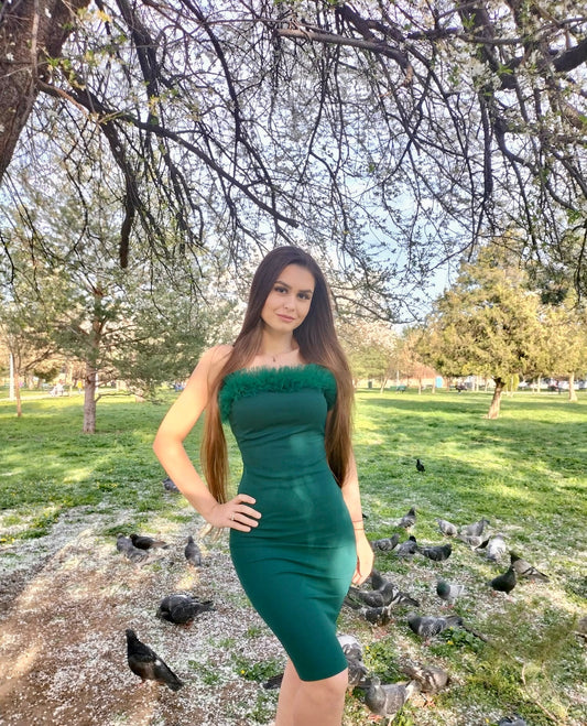 Rochie Edena - Verde Inchis