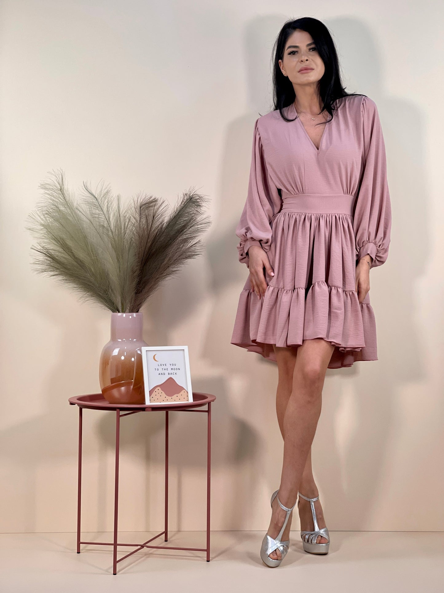 Rochie Christine - Roz Pudra